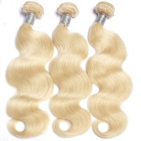 Blonde color 13x4 with 3 bundles body wave virgin hair, ear to ear lace frontal, cheap brazilian hair full lace front closure