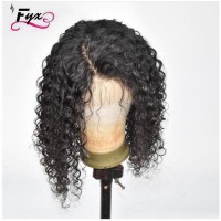 Grade 12a Brazilian hair Lace Front Cheap Short Curly BOB Wigs Human Hair for Black Women