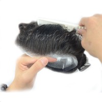 good quality fashion style virgin india hair men toupee