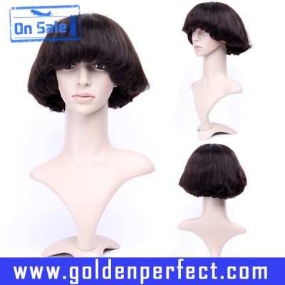 High grade mens hair piece, Short permanent hair wigs for men, Virgin Human Hair Full Lace natural hair wig for men