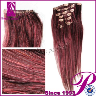 Burgundy Highlights On Dark Brown Hair