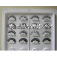 aliexpress china on line buy website 100% human hair strip eyelashes remy hair false eyelashes